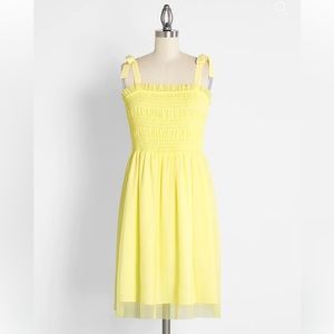 Yellow Summer Dress, ModCloth, NWT “A Little Ray of Sunshine Fit & Flare Dress